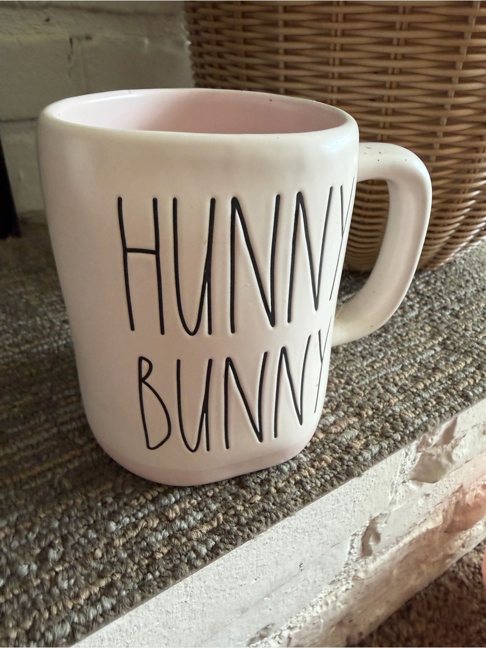 Rae Dunn Pink 'HUNNY BUNNY' Ceramic Mug